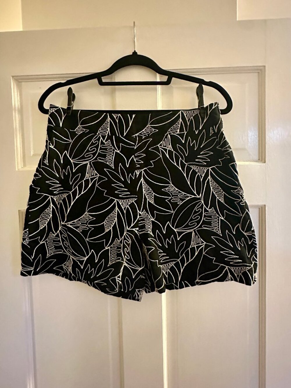 Saint + Sofia Tabitha Short in Black Embroidered